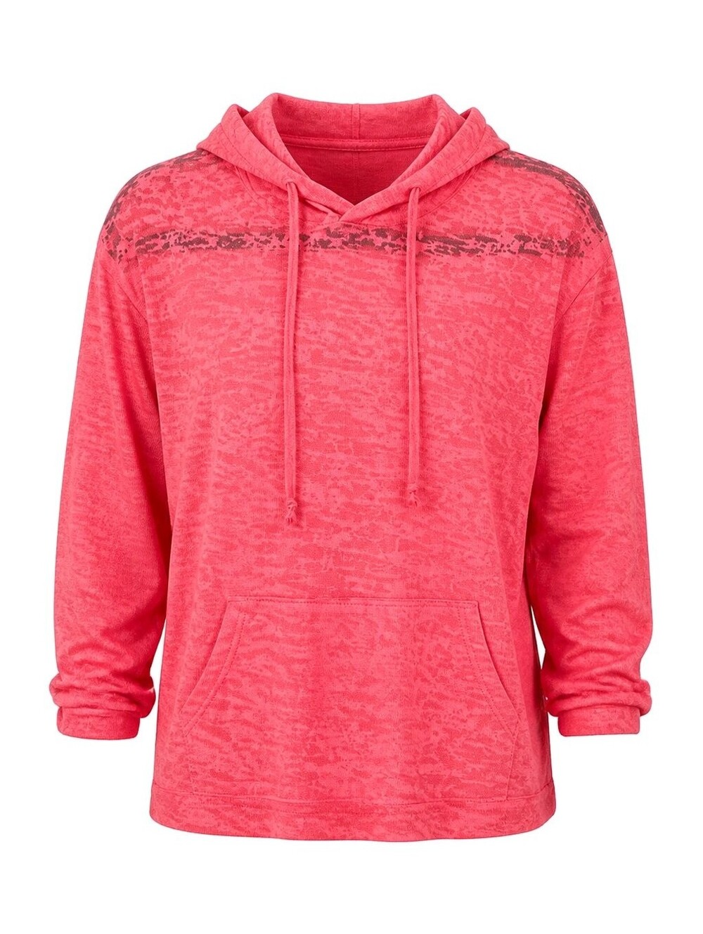 NWT Impressions Coral Pink Burnout Lightweight Hoodie Size M Medium